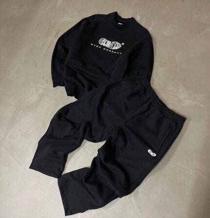 Clints Inc Logo Sweatshirt and Sweatpant Set Black