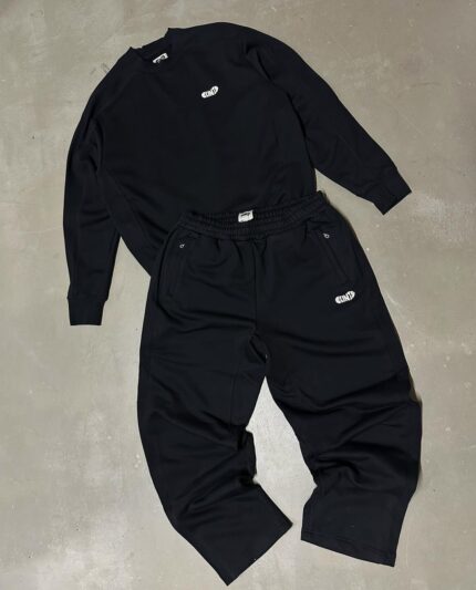 Clints Inc Velour Sweatshirt And Sweatpant Set Black