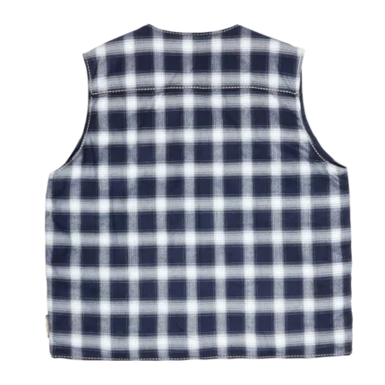 Plaid Vest - Blue