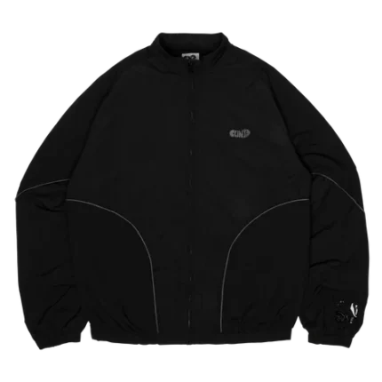 ⁠Rippled Nylon Jacket - Black