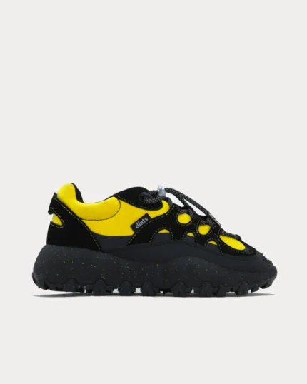 Sting Black, Electric Yellow Low Top Sneakers