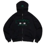 Heritage Cotton Hoodie - Black/ Green