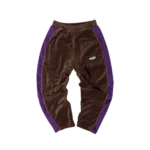 Velour track pant - Brown/Purple