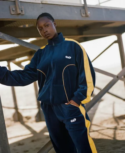 Velour track - Blue/yellow pant
