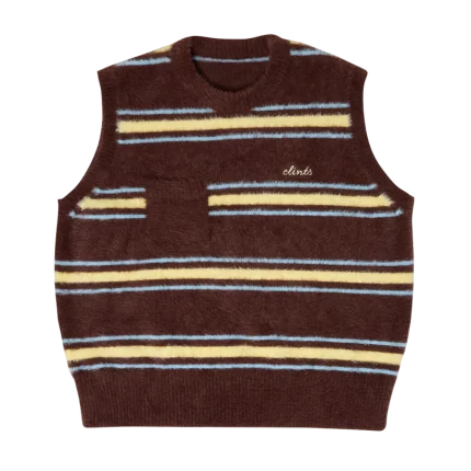Clints Stripe Mohair knit - Brown