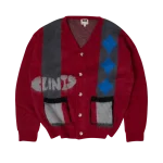 Clints Mohair Diamond Cardigan -Red/Black