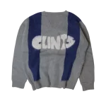 Clints Mohair Diamond Cardigan - Grey/Blue