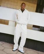 Velour track - Ivory White pant