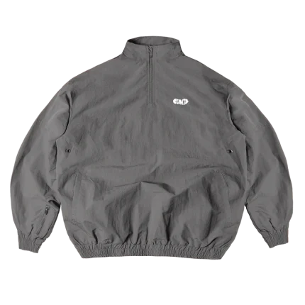 Grey Shell Track Jacket - White Logo