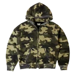 Clints Pintuck Zip Hoodie - Camo