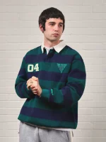Clints Rugby Polo - Green/Blue
