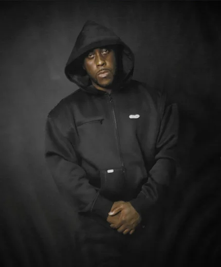 Clints Pintuck Essential Hoodie - Black