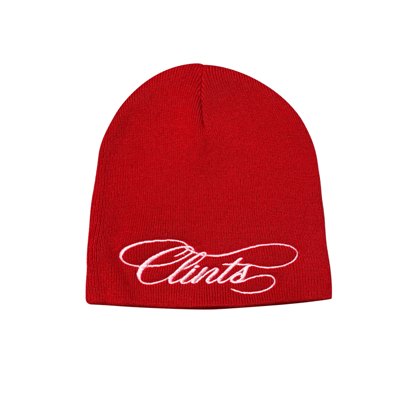 Clints Script Beanie - Red/Pink Clints Script Beanie - Red/Pink