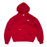 Clints Pintuck Zip Hoodie - Red