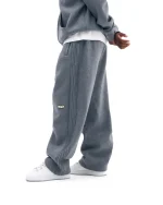 Clints Pintuck Sweatpants - Marl Grey