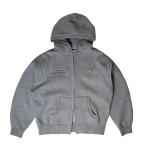 Clints Pintuck Zip Hoodie - Marl