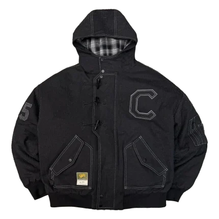 Clints Hooded Needle Punch Bomber
