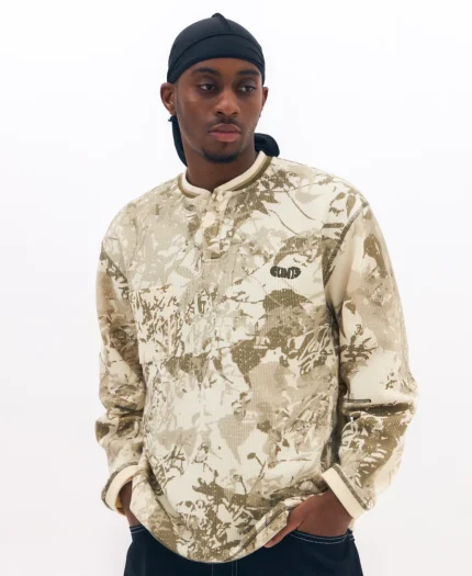 'Clints Waffle Leaf Top LS