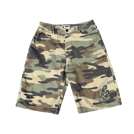 Clints Needle Punch Camo Shorts