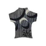 'Clints Pleated Crop Top - Black