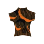 'Clints Pleated Crop Top - Orange